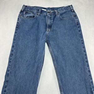 Carhartt Jeans Mens 38x32 Blue‎ Relaxed Fit B460 DSW Denim Casual Work Pants